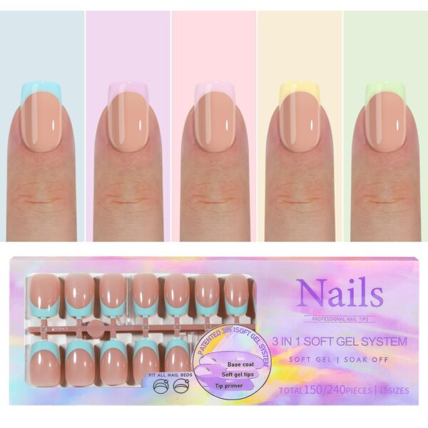 Wearable nails French seamless wearable nails removable nail art French wearable nail art false nail stickers