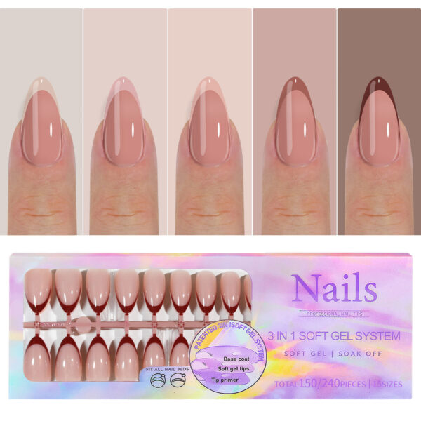 Wearable nails French seamless wearable nails removable nail art French wearable nail art false nail stickers
