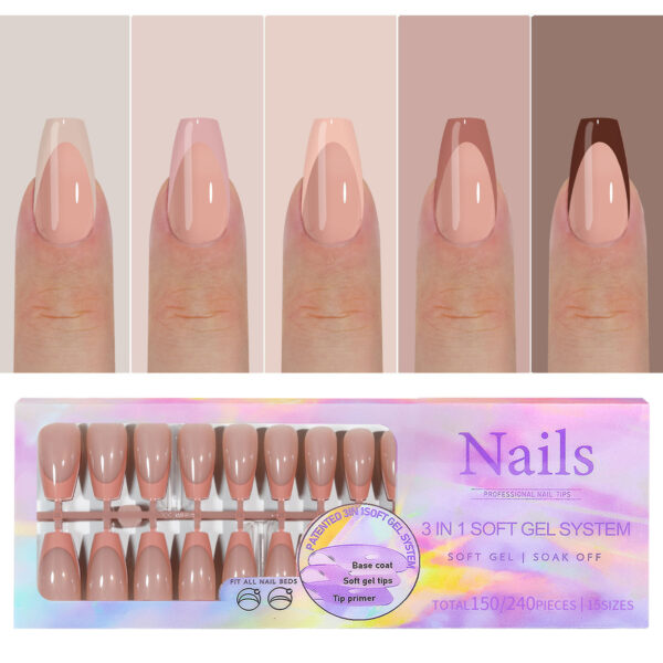 Wearable nails French seamless wearable nails removable nail art French wearable nail art false nail stickers