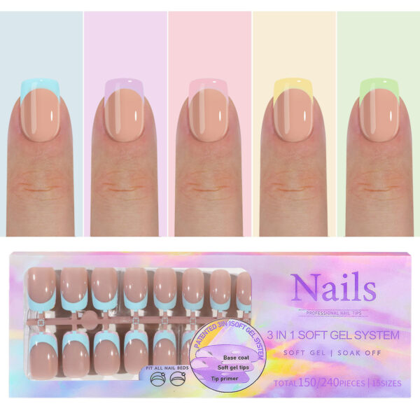 Wearable nails French seamless wearable nails removable nail art French wearable nail art false nail stickers