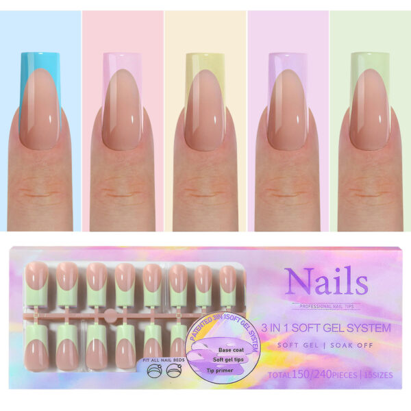 Wearable nails French seamless wearable nails removable nail art French wearable nail art false nail stickers