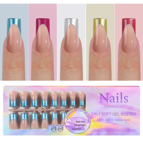 Wearable nails French seamless wearable nails removable nail art French wearable nail art false nail stickers