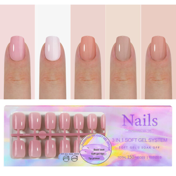 Wearable nails French seamless wearable nails removable nail art French wearable nail art false nail stickers