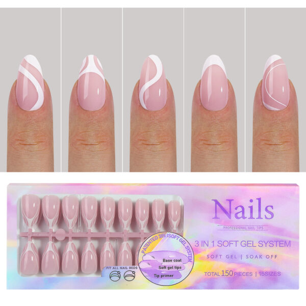 Wearable nails French seamless wearable nails removable nail art French wearable nail art false nail stickers