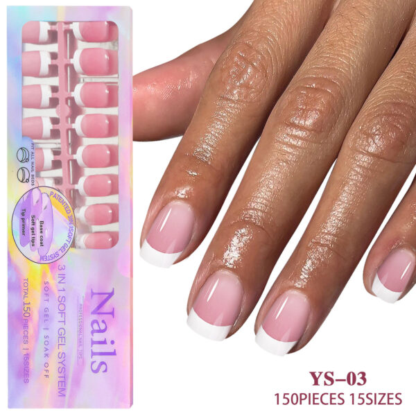 New seamless wearable nails removable nail art French wearable nail art false nail patches