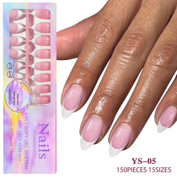 New seamless wearable nails removable nail art French wearable nail art false nail patches