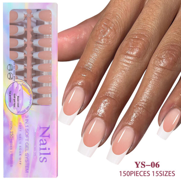 New seamless wearable nails removable nail art French wearable nail art false nail patches