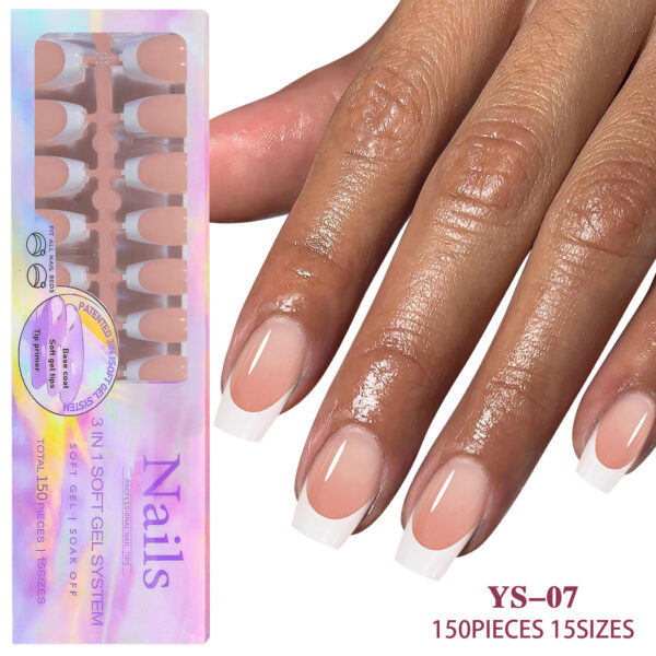 New seamless wearable nails removable nail art French wearable nail art false nail patches