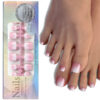 French toenail nails, pedicure, finished toenail, wearable nails, frosted toenail patches