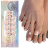 French toenail nails, pedicure, finished toenail, wearable nails, frosted toenail patches