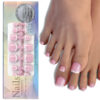 French toenail nails, pedicure, finished toenail, wearable nails, frosted toenail patches