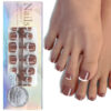 French toenail nails, pedicure, finished toenail, wearable nails, frosted toenail patches
