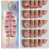 French toenail nails, pedicure, finished toenail, wearable nails, frosted toenail patches