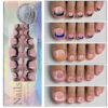 French toenail nails, pedicure, finished toenail, wearable nails, frosted toenail patches