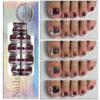 French toenail nails, pedicure, finished toenail, wearable nails, frosted toenail patches
